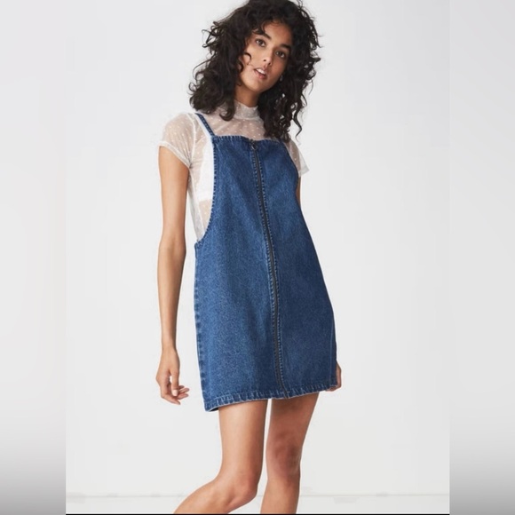 NWT Cotton On Mini Denim Dress - Picture 1 of 5